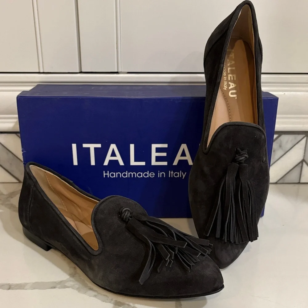 Italeau Women's Iron Suede Loafers - Picture 1 of 16
